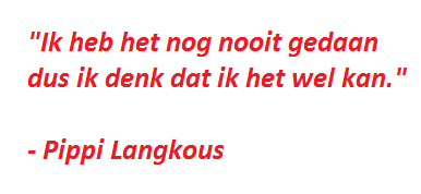 Ik heb het nog nooit gedaan dus ik denk dat ik het wel kan