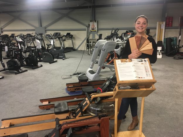 Marissa met de waterrower