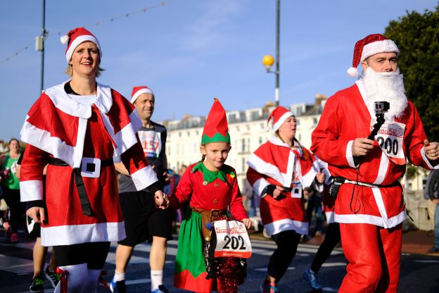 Hardlopen met kerst Santa Run